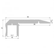 ALU PROFIL ZA STOPNICE AL-02-10 3 METRA ALU PROFIL ZA STOPNICE AL-02-10 3 METRA