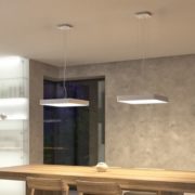 VISEČA LED SVETILKA MENSA 480X480 mm 56W 3000K V DVEH BARVAH