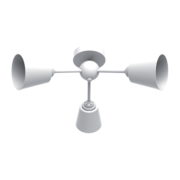 STROPNA SVETILKA JUDY fi 460 mm E27 3X60W BELA ALI ČRNA