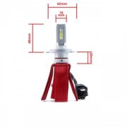 H4 LED KOMPLET SIJALK ZA GLAVNE LUČI 24W 4000 Lm 6000K 12/24V PHILIPS ZES DIODE  OCTOPUS HLAJENJE