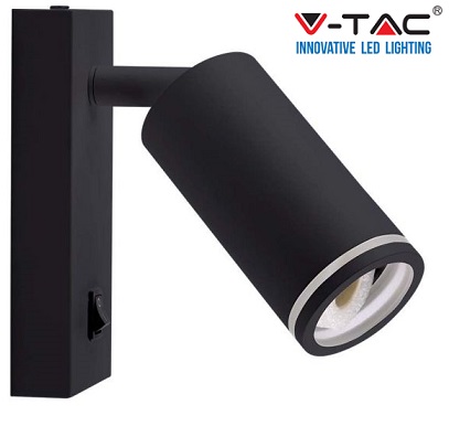 stenska-bralna-nočna-lučka-s-stikalom-gu10-črna