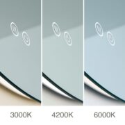 KOPALNIŠKO OGLEDALO Z TOUCH LED SVETILKO FOCUS fi 1000 mm 30W 3000K DO 6000K IP44