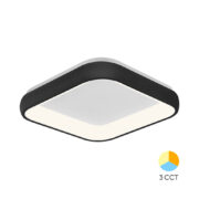 STROPNA LED SVETILKA BELLA 480X480 mm 36W 3000K DO 6500K BELA ALI ČRNA