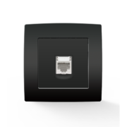 TELEFONSKA ENOJNA VTIČNICA RJ11 CITY ŠAMPANJSKA METALIK ALI ANTRACITNA