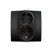 DVOJNA ŠUKO VTIČNICA CITY ŠAMPANJSKA METALIK ALI ANTRACITNA