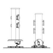 VRTNI STEBRIČEK Z 4 VTIČNICAMI PARK H 400 mm ČRNI IP44