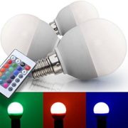 E14 RGB LED SIJALKA 3,5W Z DALJINSKIM UPRAVLJANJEM