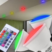 GU10 RGB LED SIJALKA 3,5W/2 KOSA Z DALJINSKIM UPRAVLJANJEM