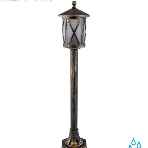 VRTNI STEBRIČEK ERIK 775 mm E27 IP44 ANTIK MEDENINA