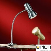 BRALNA SVETILKA S ŠČIPALKO WILHELM E27/R63 60W NIKELJ ALI PATINA