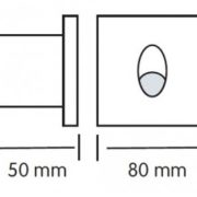 VGRADNA LED SVETILKA YAKUT fi 80 mm (GRE TUDI V STANDARDNO DOZO) 3W 4000K V TREH BARVAH