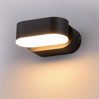 stenska-fasadna-zunanja-svetilka-nastavljiva-ip65-črna