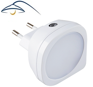 LED SVETILKA ZA V VTIČNICO Z DNEVNO NOČNIM SENZORJEM BILLY 0,5W 3000K