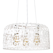 VISEČA SVETILKA ALESSANDRA fi 400 mm E27 3X60W BELA ALI ČRNA