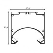 STROPNI/VISEČI ALU PROFIL ALU8585 2 METRA