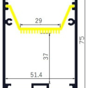 STROPNI/VISEČI ALU PROFIL ALU042 2 METRA