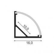 KOTNI ALU PROFIL ALU006 2 METRA 16X16 mm