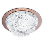KRISTALNA VGRADNA LED SVETILKA ICE fi 120 mm 5W 3000K V DVEH BARVAH