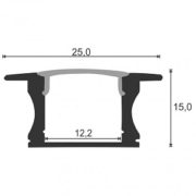 VGRADNI ALU PROFIL ALU003 2 METRA