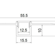 VGRADNI ALU PROFIL ZA MAVČNE PLOŠČE ALU100-R2 2 METRA