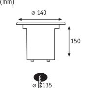 TALNA POHODNA LED SVETILKA SHINE FLOOR fi 140 mm 24V 6W IP67 Z NASTAVLJIVIM KOTOM