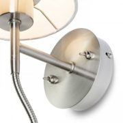 STENSKA SVETILKA Z DVEMA STIKALOMA VERSA E27 42W+LED 3W 3000K