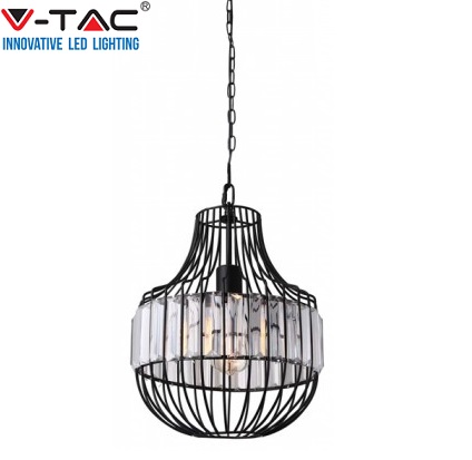 viseča-kristalna-retro-vintage-svetilka-lestenec-fi-300-mm-črna