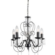 VISEČI LESTENEC fi 440 mm E14 5X40W V TREH BARVAH