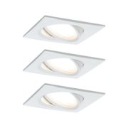 VGRADNA ZATEMNILNA LED SVETILKA NOVA 84X84 mm SET 3X6,8W 2700K V DVEH BARVAH