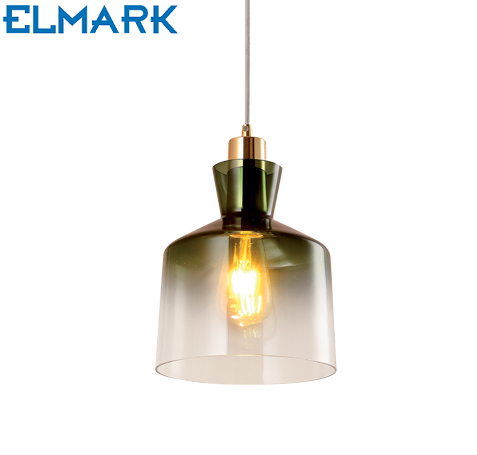 retro-vintage-viseča-steklena-svetilka-zelena