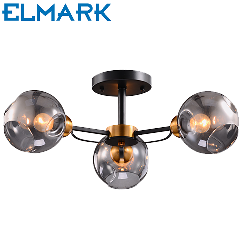 stropna-retro-vintage-svetilka-dimljeno-steklo-črno