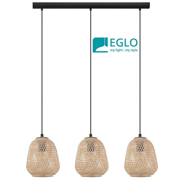 VISEČA SVETILKA IZ LESA DEMBLEBY 900 mm E27 3X40W