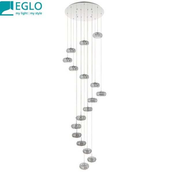 KRISTALNI VISEČI ZATEMNILNI LED LESTENEC CORLIANO fi 780 mm 17X4,5W 3000K