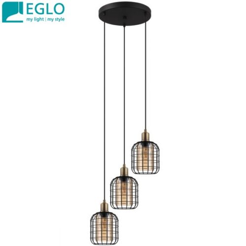 trojna-viseča-retro-vintage-svetilka-steklo-kovina