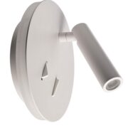 LED SVETILKA Z DVEMA STIKALOMA BRAHE 2W+4,8W 3000K BELA ALI ČRNA