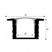 VGRADNI ALU PROFIL ALU043 2 METRA