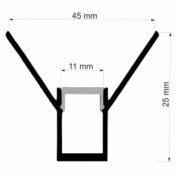 KOTNI ALU PROFIL ALU008 2 METRA