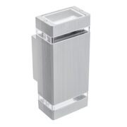 ZUNANJA STENSKA SVETILKA NESSA 2XGU10 IP54 SIVA ALI ČRNA