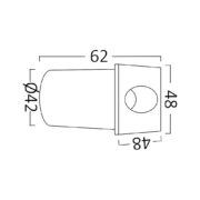 VGRADNA LED SVETILKA VECTOR 48X48 mm 2W 3000K BELA ALI ČRNA IP65