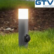 VRTNI STEBRIČEK Z VTIČNICO IN SVETILKO CORTA 400 mm E27 IP44