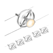 ŽIČNI SISTEM CARDAN GU5,3 5X7,5W V TREH BARVAH