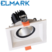 VGRADNA LED SVETILKA 138X138 mm 15W BELA ALI ČRNA