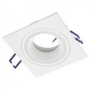 VGRADNA LED SVETILKA CAROSSO 93X93 mm GU10 ČRNA ALI BELA