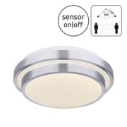 SENZORSKA LED SVETILKA GREGORY fi 300 mm 18W 4000K V DVEH BARVAH IP44