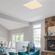 ZATEMNILNA LED SVETILKA SAPANA 420X420 mm 24W 3000K V DVEH BARVAH IP44