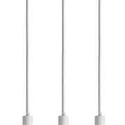VISEČA LED SVETILKA SLIM fi 39 mm 3X5W 3000K BELA ALI ČRNA