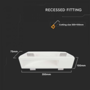 VGRADNA SVETILKA IZ MAVCA 350X100 mm GU10