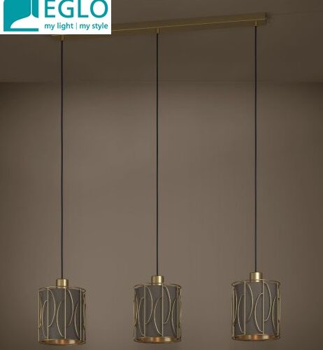 trojna-viseča-svetilka-lestenec-s-tekstilnim-senčnikom-sivi-capucino-zlati-eglo