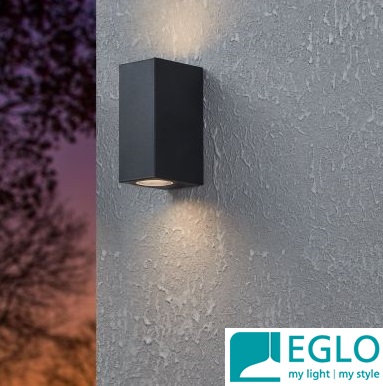 zunanja-stenska-led-svetilka-gu10-ip44-črna-dvojni-snop