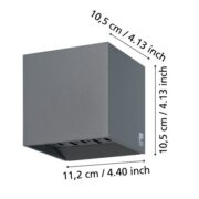 ZUNANJA STENSKA LED SVETILKA CALPINO 2X3,3W 3000K IP44